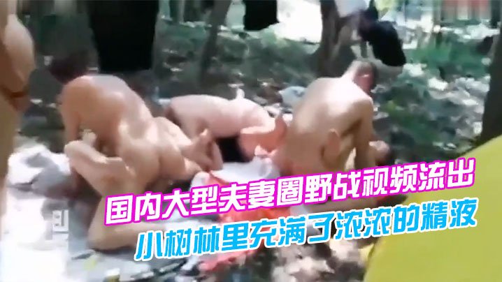 夫妻圈野战实录！小树林群P内射，精液腥味弥漫