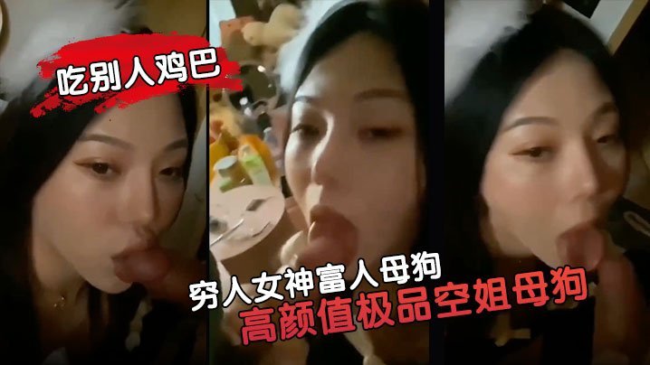 穷人女神富人母狗！高颜值极空姐被富佬爆操内射